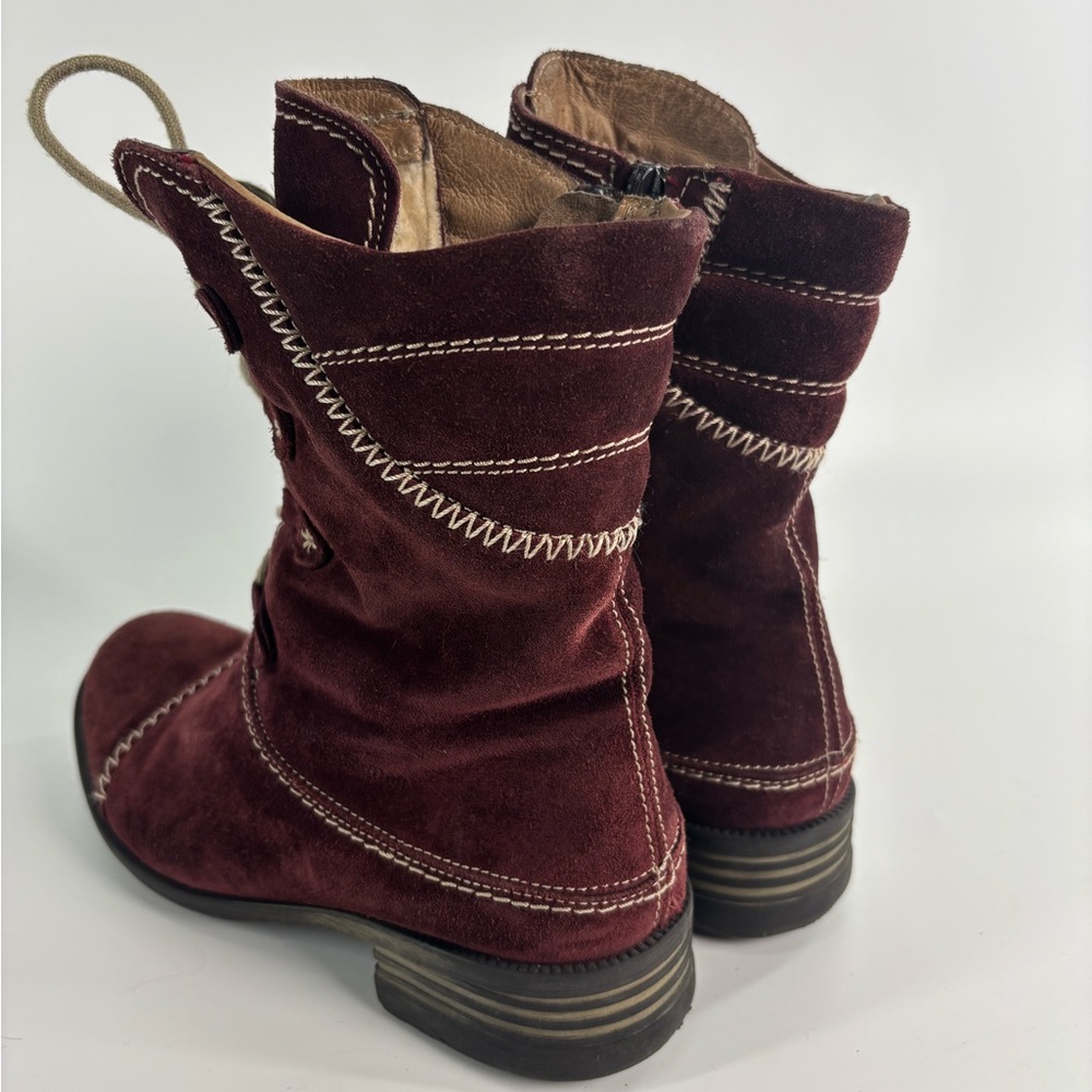 Josef Seibel Palima lace up low heel suede boots 
Size EU 39 US 8.5 red - Picture 5 of 13